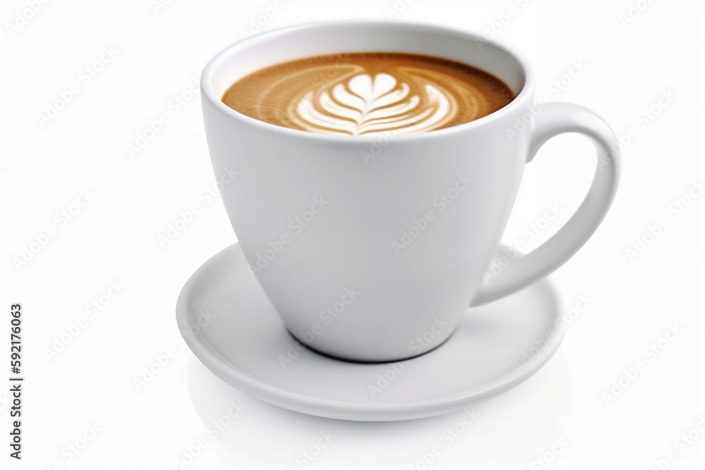 Isolated Coffee Cup on White Background. Drink and Refreshment Concept Isolated Coffee Cup on White Background. Drink and Refreshment Concept