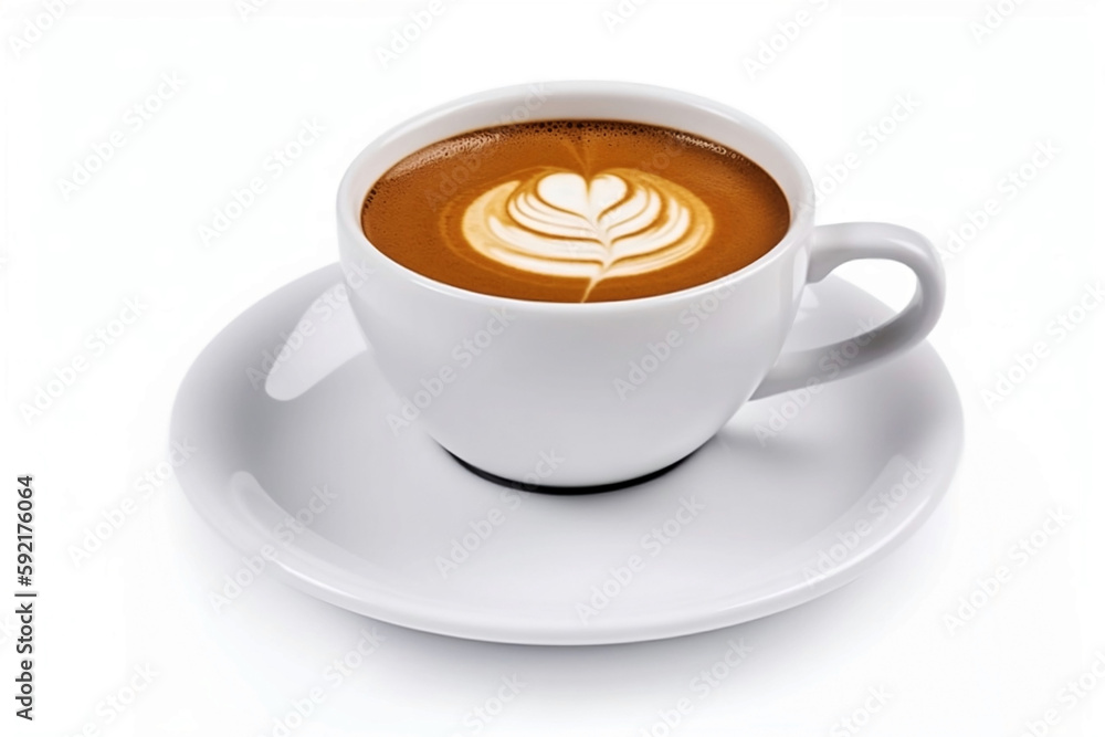 Isolated Coffee Cup on White Background. Drink and Refreshment Concept Isolated Coffee Cup on White Background. Drink and Refreshment Concept
