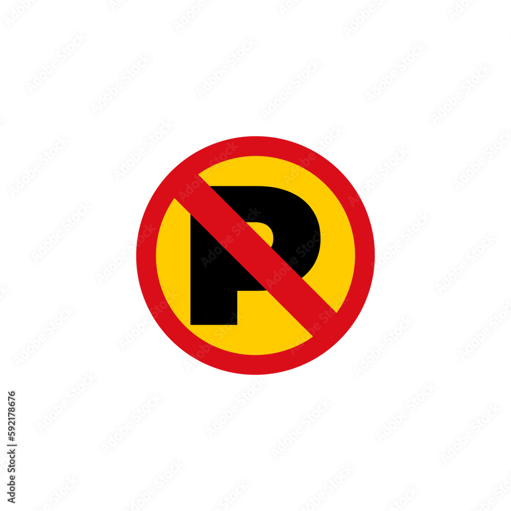 Top choice of No Parking icon in red and yellow. Sign Symbol vector illustration template in trendy flat style. Editable graphic resources for many purposes. Top choice of No Parking icon in red and yellow. Sign Symbol vector illustration template in trendy flat style. Editable graphic resources for many purposes.