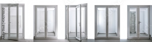 White UPVC Double Glazed Doors in Various Styles  Generated by AI
