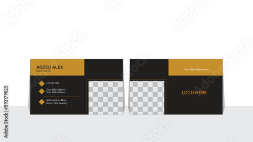 Creative double sided business card layout.
