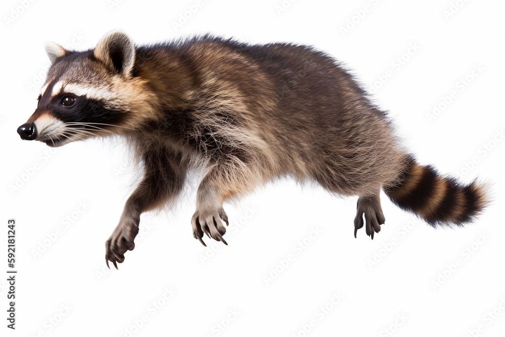 a raccoon on white background a raccoon on white background