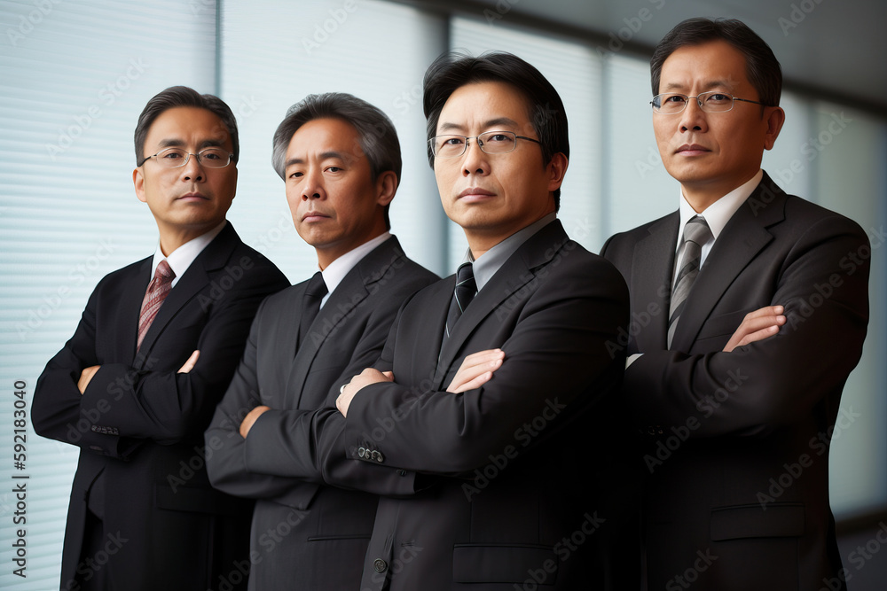 A fictional person. Distinguished Executives in Modern Office A fictional person. Distinguished Executives in Modern Office
