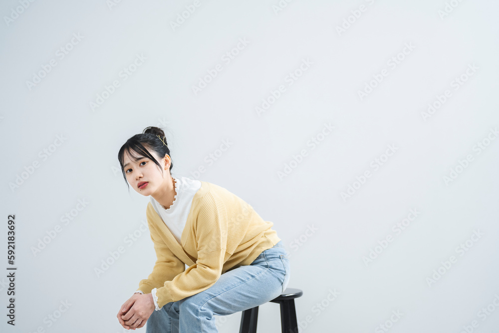 爽やかな若い女性 爽やかな若い女性