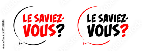 Le saviez-vous ?