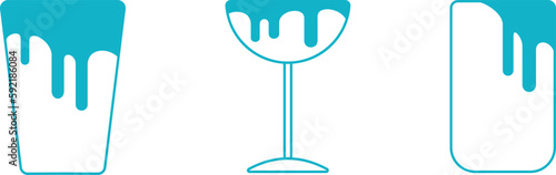 glasses and glasses glass and plastic with smudges, vector illustration
