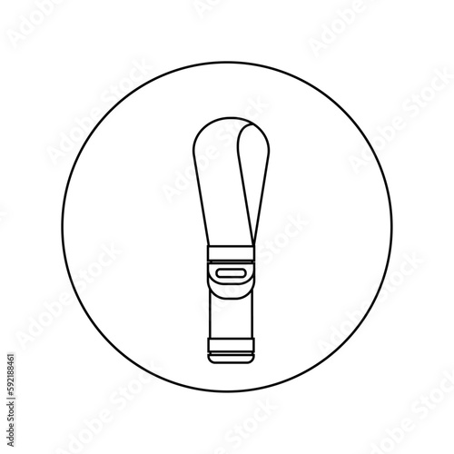 Medical tourniquet linear vector icon.