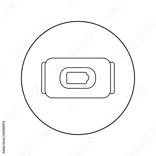 Linear vector icon of alcohol wipes medical.