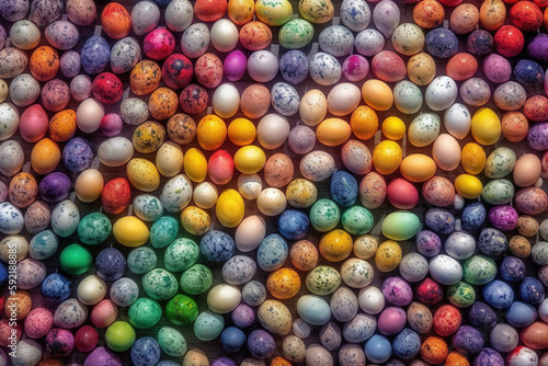 Background of Easter egg painted in different colors