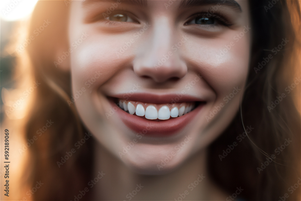 smiling white woman, generative ai smiling white woman, generative ai