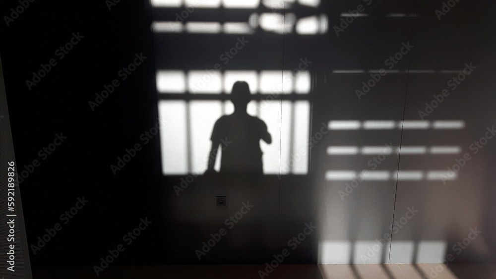 Shadow of a human figure