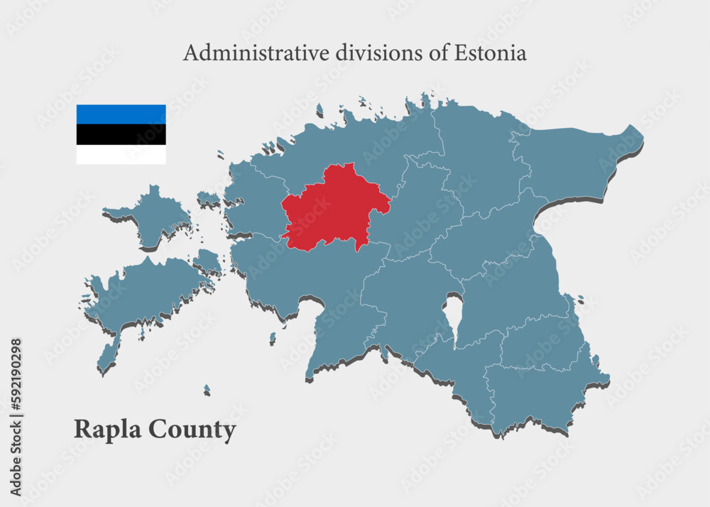 Vector map Estonia, region Rapla county
