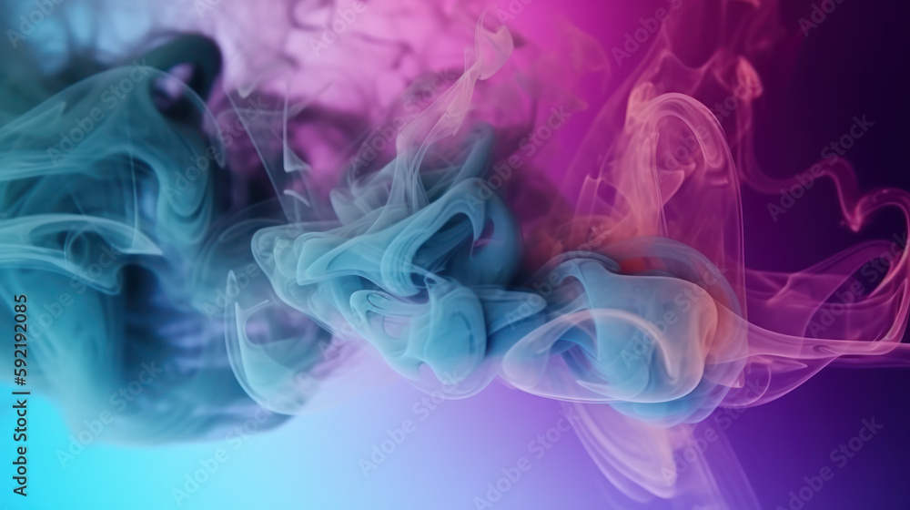 colourful smoke and fog texture background created with Generative AI