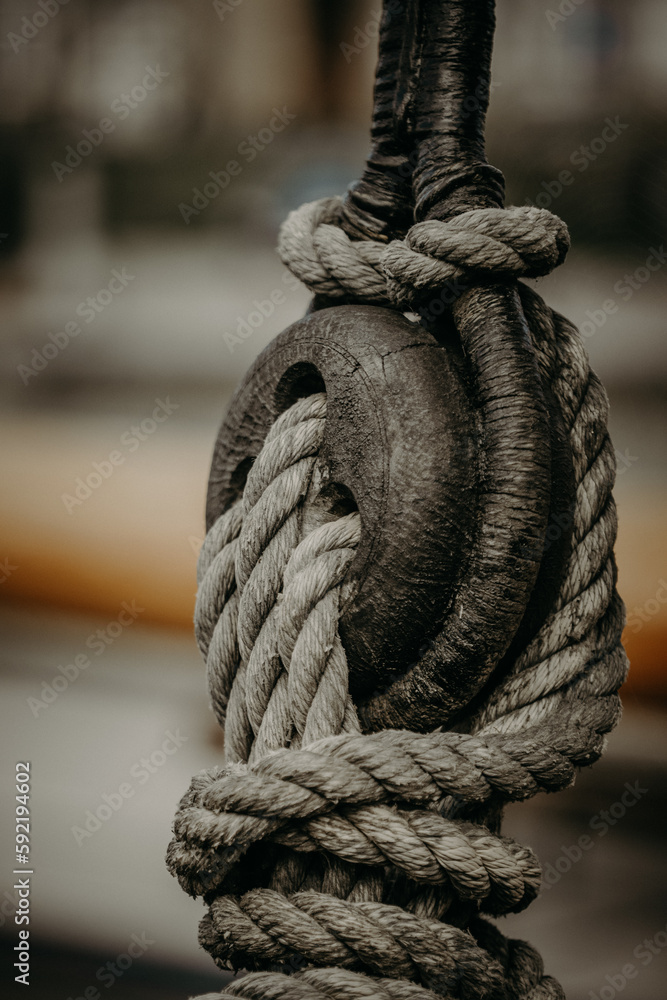 Fototapeta premium rope on a ship