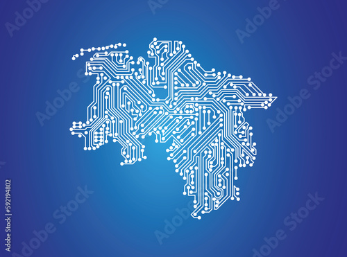 IT-Landkarte von Niedersachsen, deutsches Bundesland