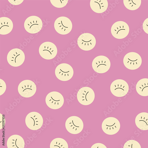 Feminine look, abstract personage, mascot design, funny face, cute icon