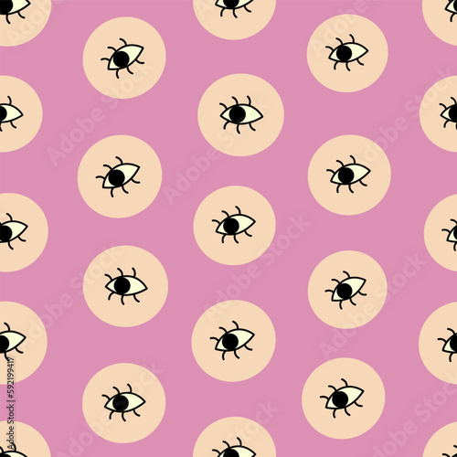 Feminine look, abstract personage, mascot design, funny face, cute icon