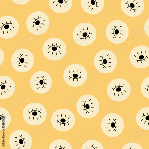 Feminine look, abstract personage, mascot design, funny face, cute icon