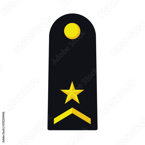 Royal Thai Air Force military rank in modern flat style vector.