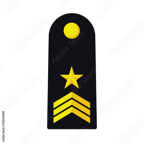 Royal Thai Air Force military rank in modern flat style vector.