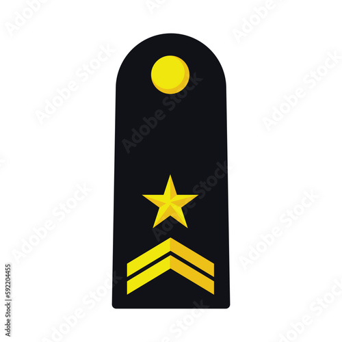 Royal Thai Air Force military rank in modern flat style vector.