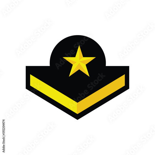 Royal Thai Air Force military rank in modern flat style vector.