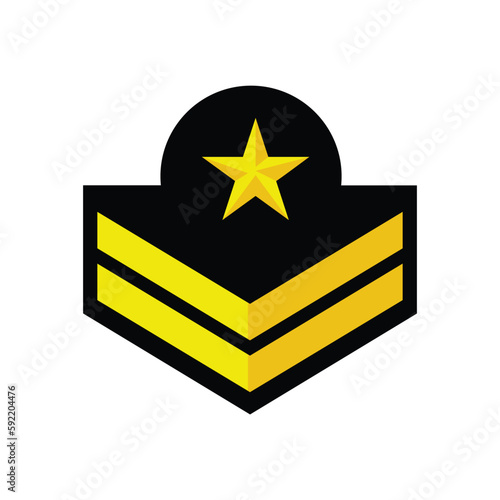 Royal Thai Air Force military rank in modern flat style vector.