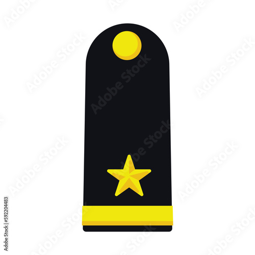 Royal Thai Air Force military rank in modern flat style vector.