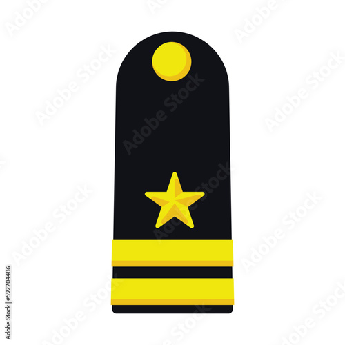 Royal Thai Air Force military rank in modern flat style vector.