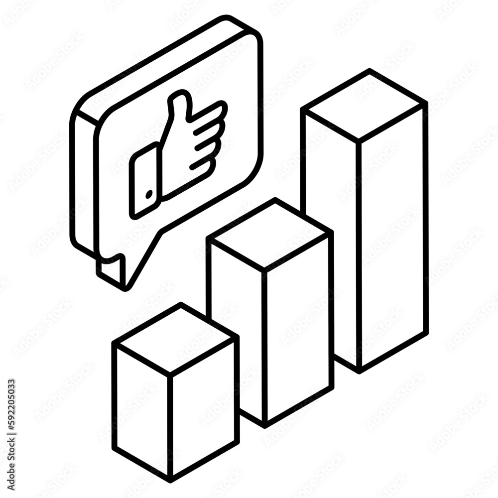 Modern design icon of feedback analytics Modern design icon of feedback analytics