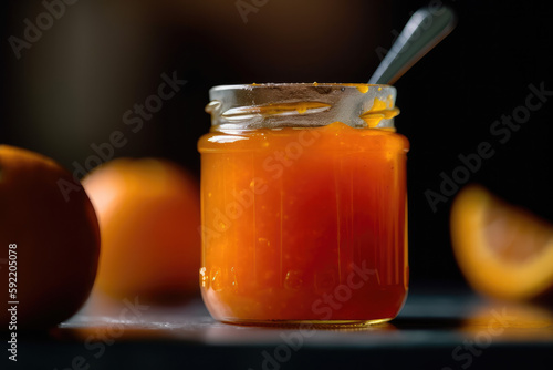 Wallpaper Mural Orange marmelade, generative ai Torontodigital.ca