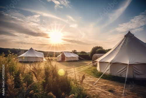 Glamping  tent  generative ai