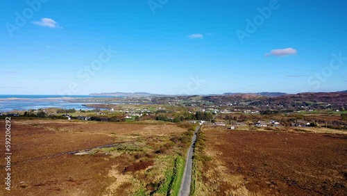 Aerial view of Gortahork in County Donegal, Republic of Ireland photo