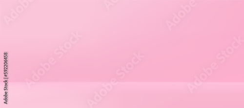 Abstract pink gradient background empty studio room illustration