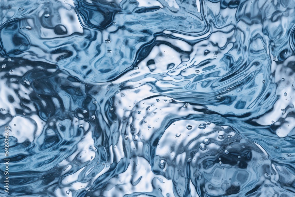 The water, close up view. Beautiful seamless pattern picture. Generative AI The water, close up view. Beautiful seamless pattern picture. Generative AI