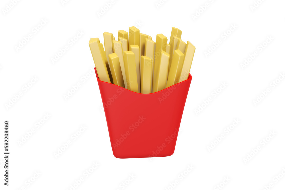 french fries chips fast food fried 3d french fries chips fast food fried 3d