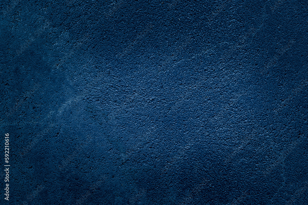 Dark blue Background. Concrete Texture wall painted blue. Space for ...
