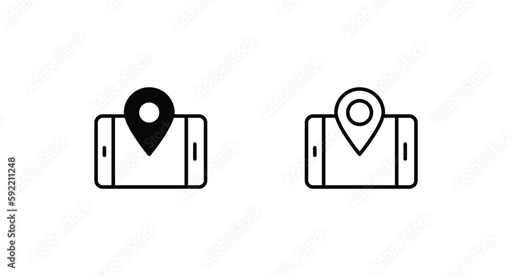 Search Location icon design with white background stock illustration Search Location icon design with white background stock illustration