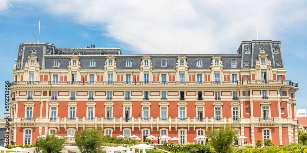 Hotel du Palais in Biarritz, a famous luxury palace, France
