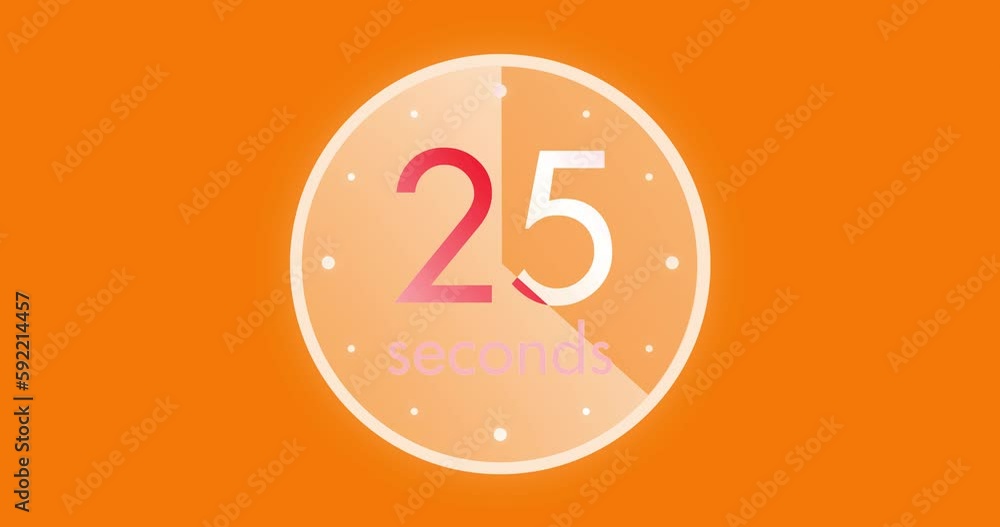 Round Timer Animation. Countdown Clock from 0 to 45 Seconds. Abstract Background. 4K Round Timer Animation. Countdown Clock from 0 to 45 Seconds. Abstract Background. 4K