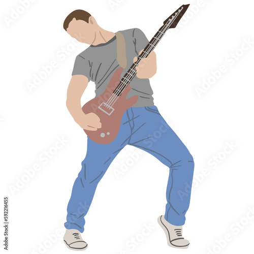 Man playing guitar ,good for graphic design resources.