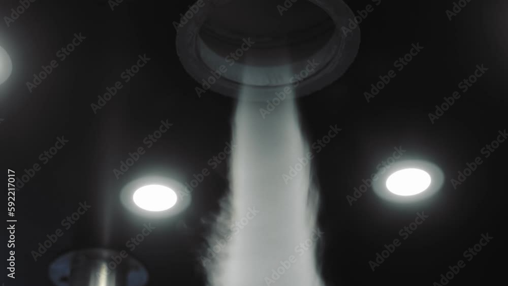 Simulation of a tornado vortex in the laboratory Close Up. Tornado research. An artificially induced tornado. Simulation of a tornado vortex in the laboratory Close Up. Tornado research. An artificially induced tornado.