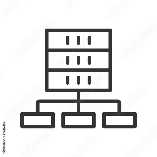 Data set technology linear pixel perfect icon. Virtual storage for information. Thin line customizable illustration. Contour symbol. Vector isolated outline drawing. Editable stroke. Arial font used