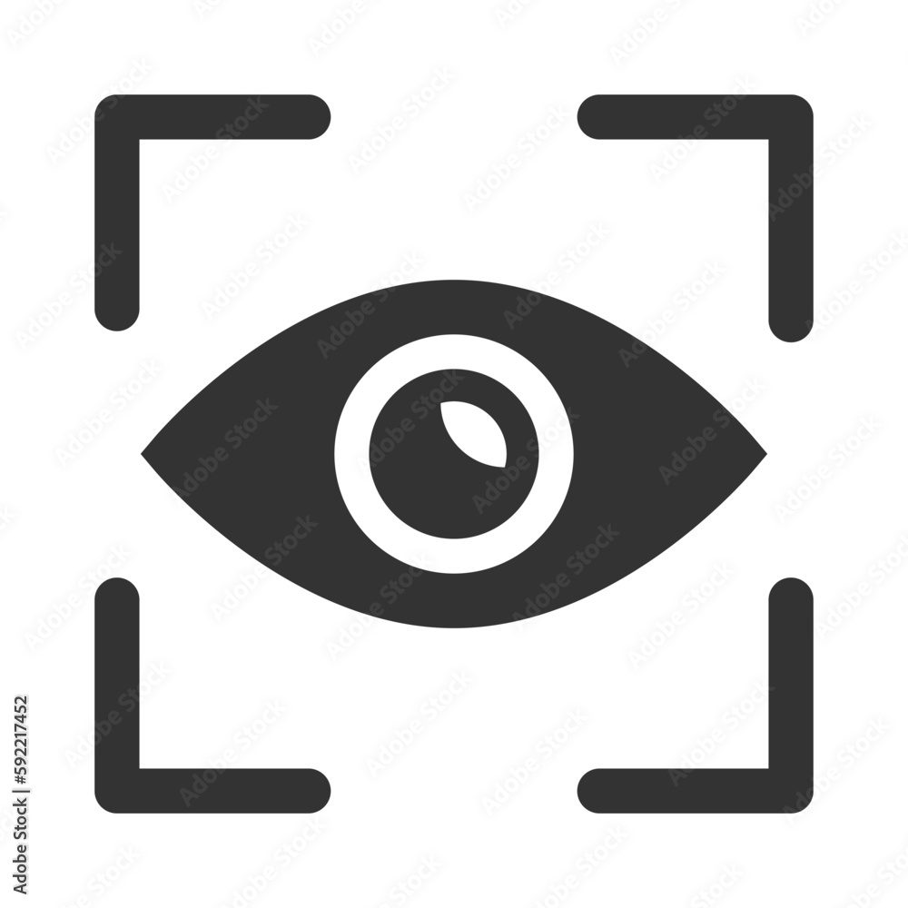 Eye scanning icon Eye scanning icon