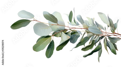 Branches of eucalyptus popular decorative element for home events due to their natural beauty and versatility wedding. A branch of eucalyptus typically consists of several slender stems with elongated