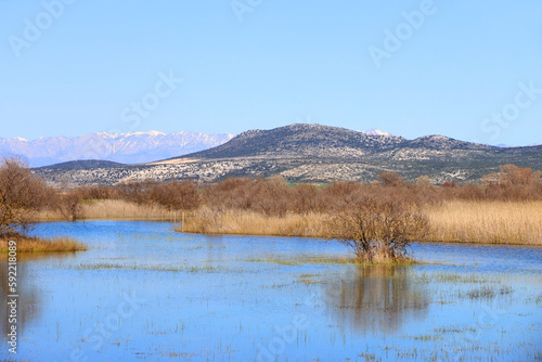 Beautiful landscape of Lake Vrana  Croatia.