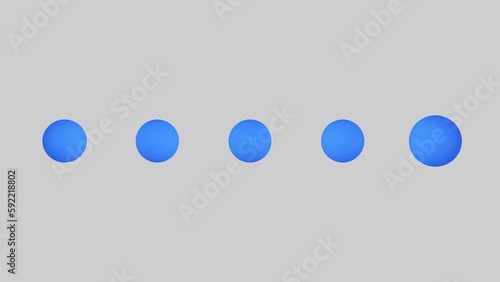 Dots Loading Animation. Abstract Loading Bar Created From Moving Circles. 4K
