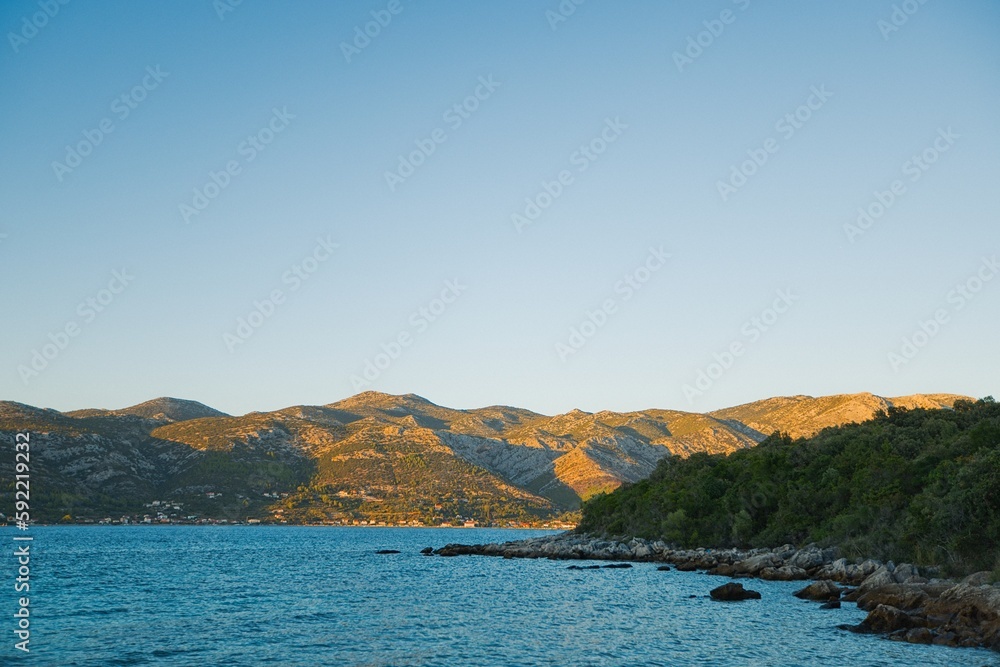 A small bay on the island of Korcula in southern Croatia.