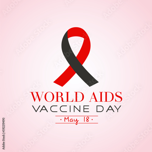 World aids vaccine day is observed every year on 18th may. Vector template for banner, greeting card, poster with background. Vector illustration.