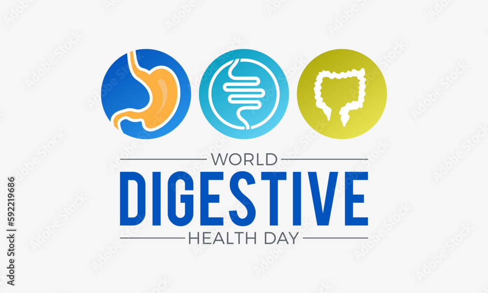 Vector illustration of world digestive health day on 29th may. Stomach health awareness campaign banner. Vector illustration of world digestive health day on 29th may. Stomach health awareness campaign banner.